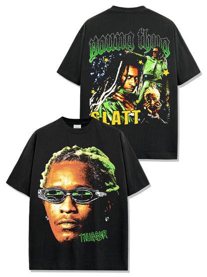 Men's Double-sided Printed Cotton T-shirt