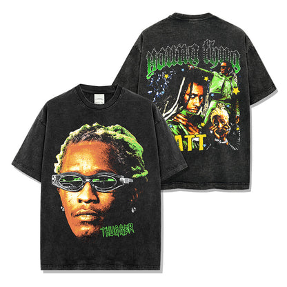 Men's Double-sided Printed Cotton T-shirt