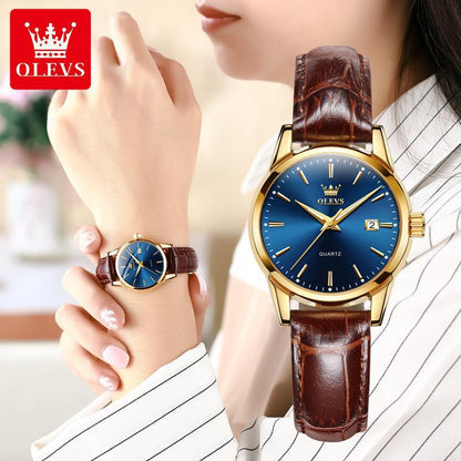 Men's Dual Calendar Quartz Watch with Water Resistance