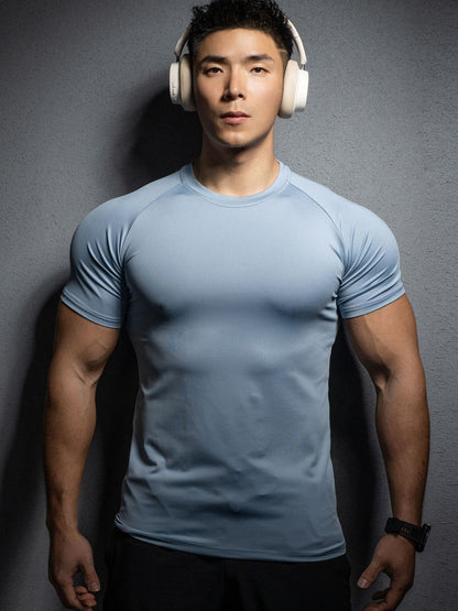 Men's Elastic Quick-Dry Sports T-Shirt
