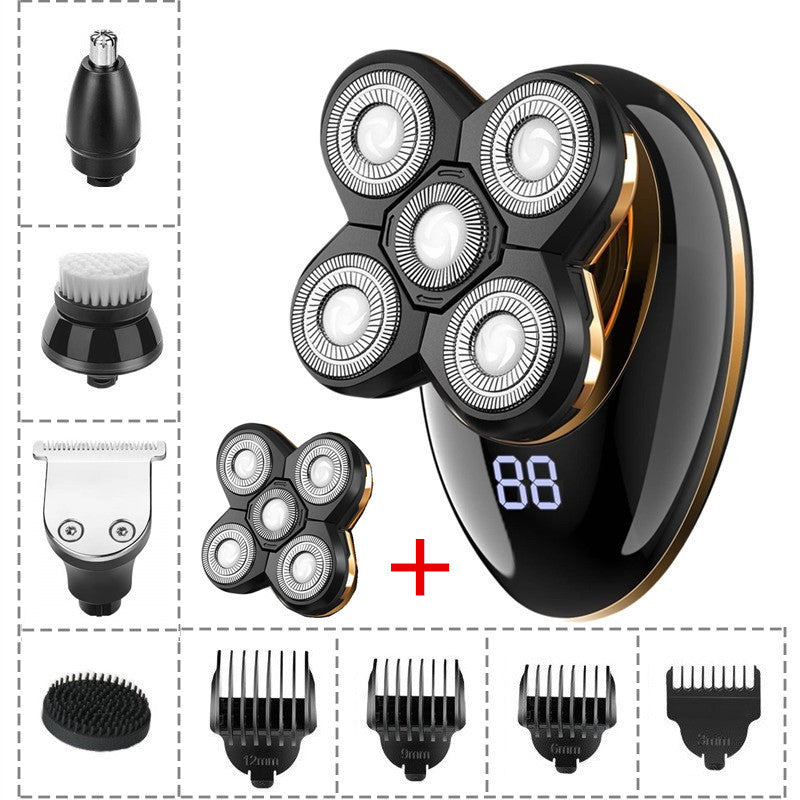 Men's Electric Shaver with 5 Blades, Waterproof and Rechargeable