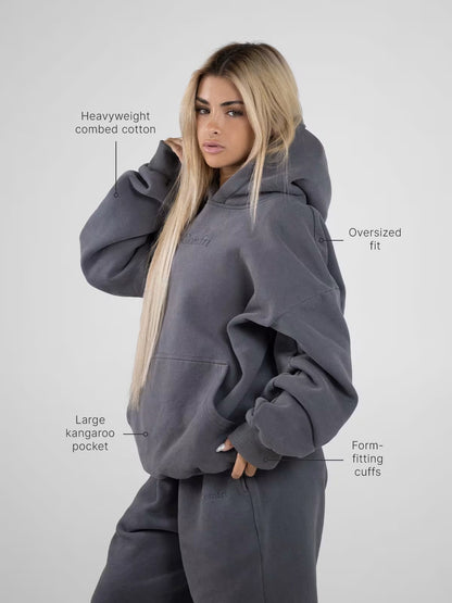 Men's Embroidered Fleece Hoodie Tracksuit