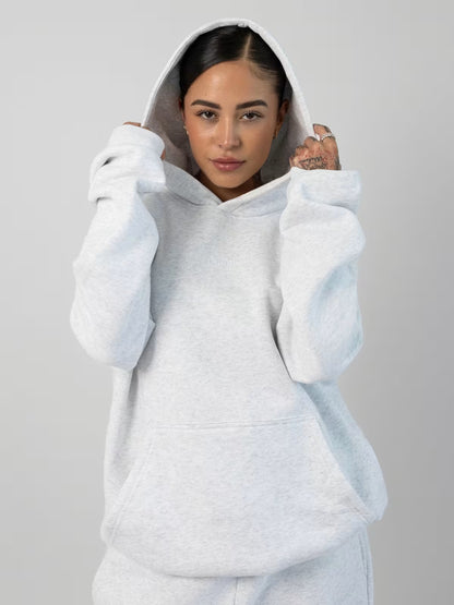 Men's Embroidered Fleece Hoodie Tracksuit