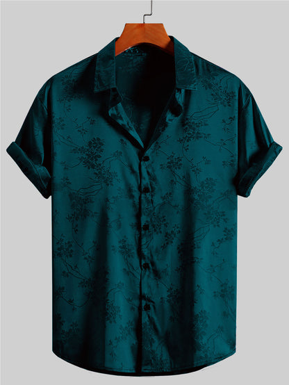 Men's embroidered short-sleeved shirt