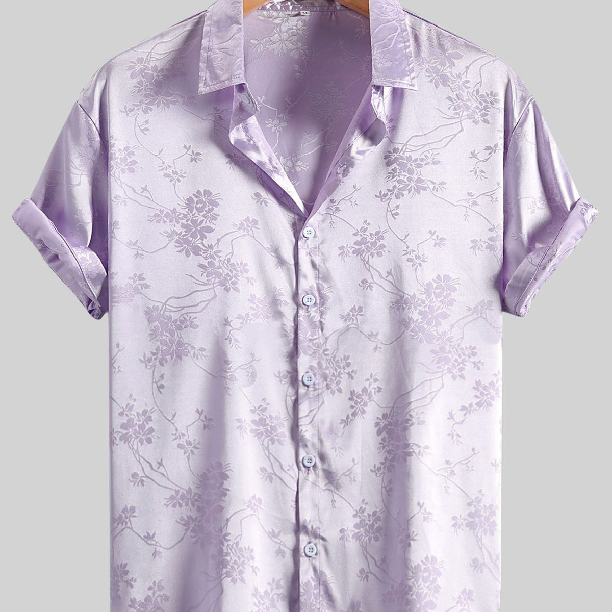 Men's embroidered short-sleeved shirt