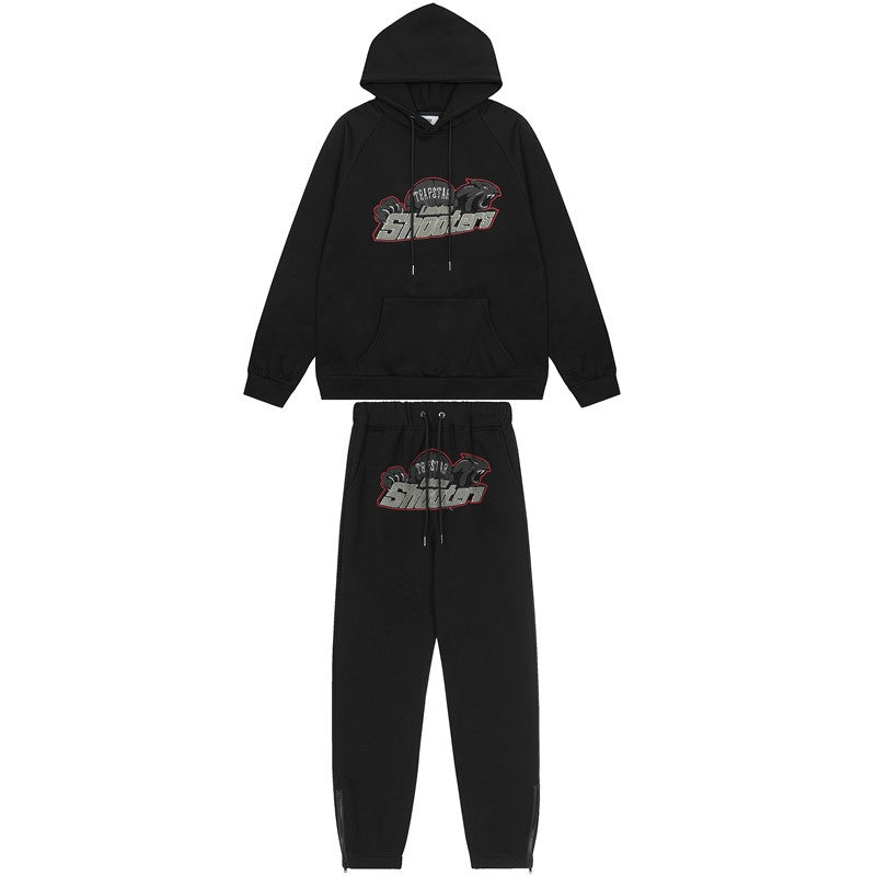 Men's Embroidered Tiger Hooded Fleece Suit