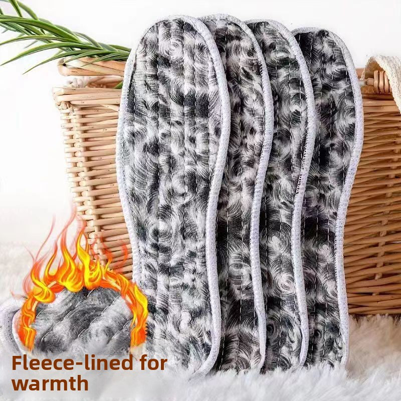 Men's Extra-Thick Fleece-Lined Thermal Insoles
