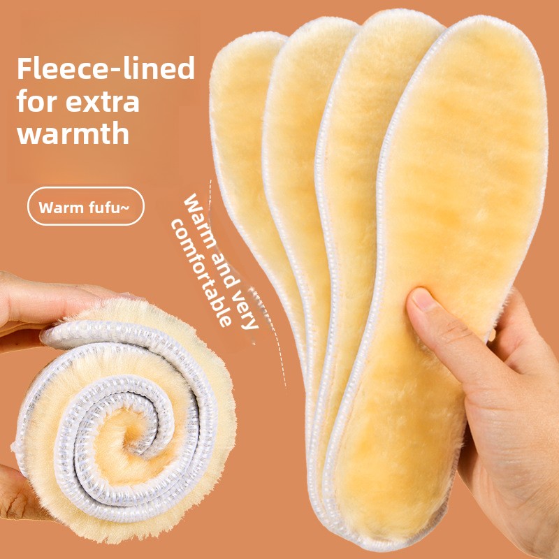 Men's Extra-Thick Fleece-Lined Thermal Insoles