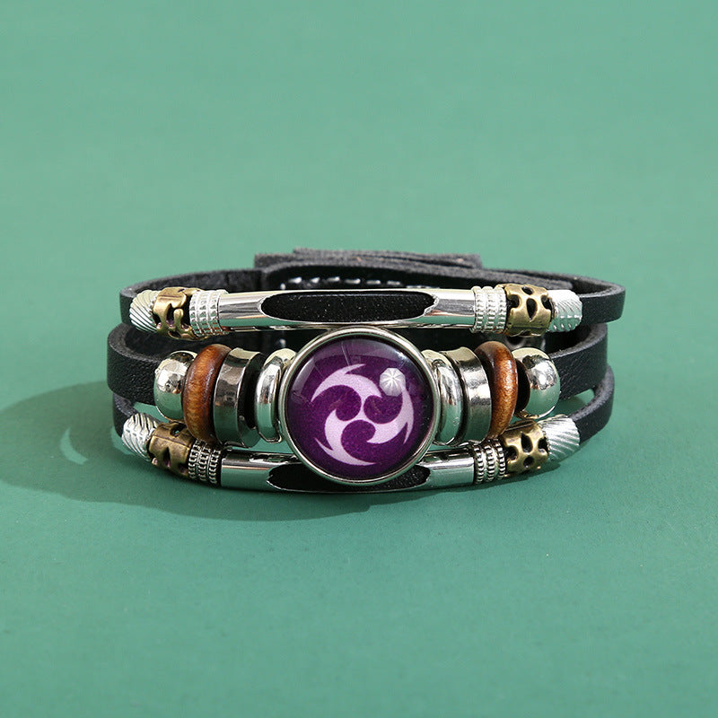 Men's fashion alloy luminous bracelet