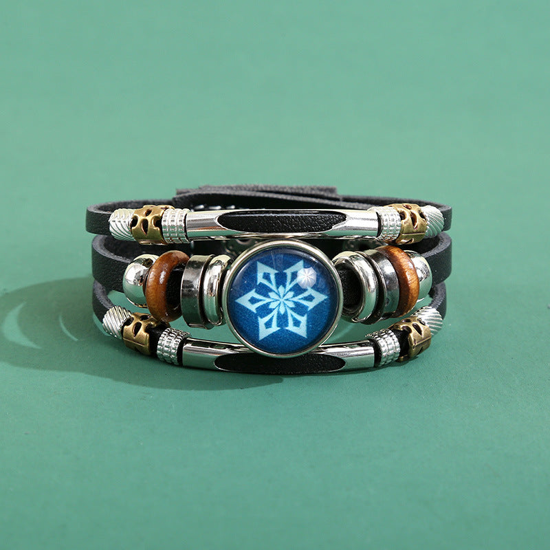 Men's fashion alloy luminous bracelet