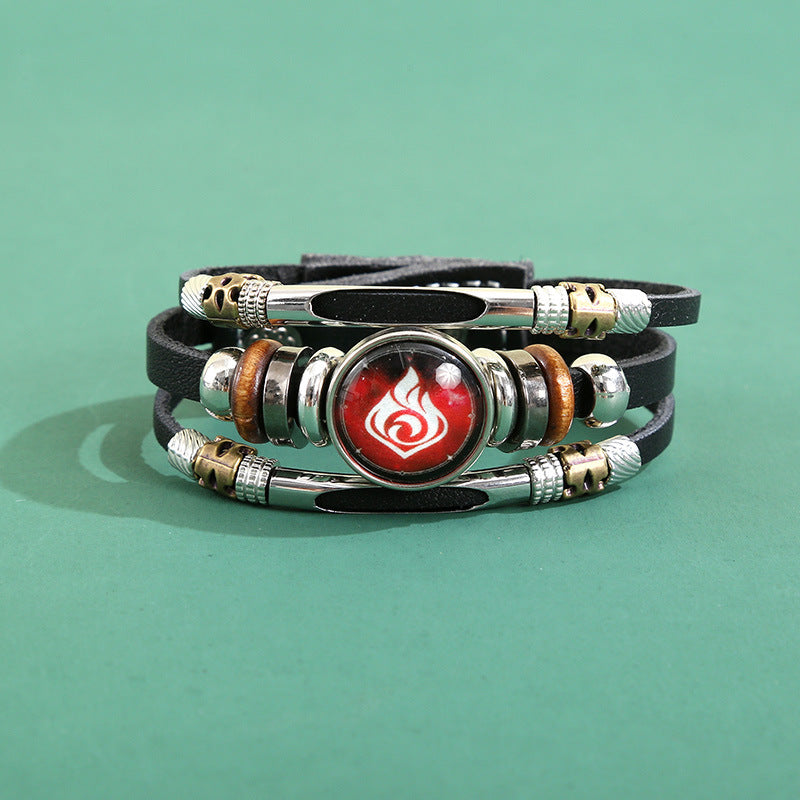 Men's fashion alloy luminous bracelet