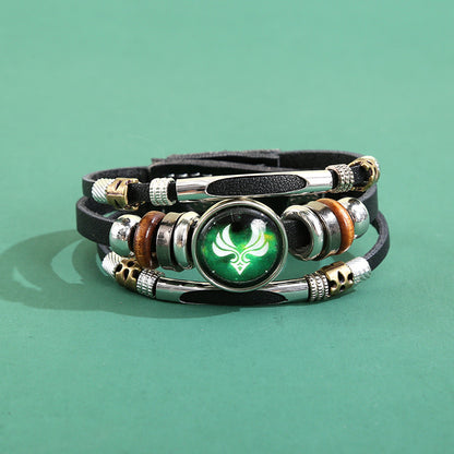 Men's fashion alloy luminous bracelet