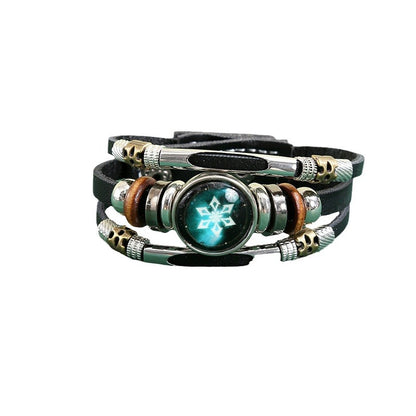 Men's fashion alloy luminous bracelet