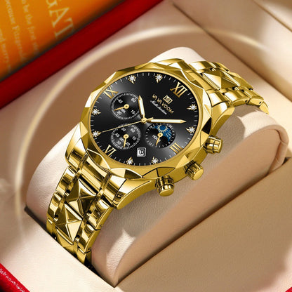 Men's Fashion Quartz Watch with Calendar and Waterproof