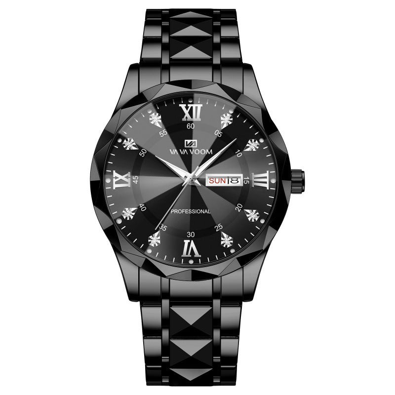 Men's Fashion Quartz Watch with Calendar and Waterproof