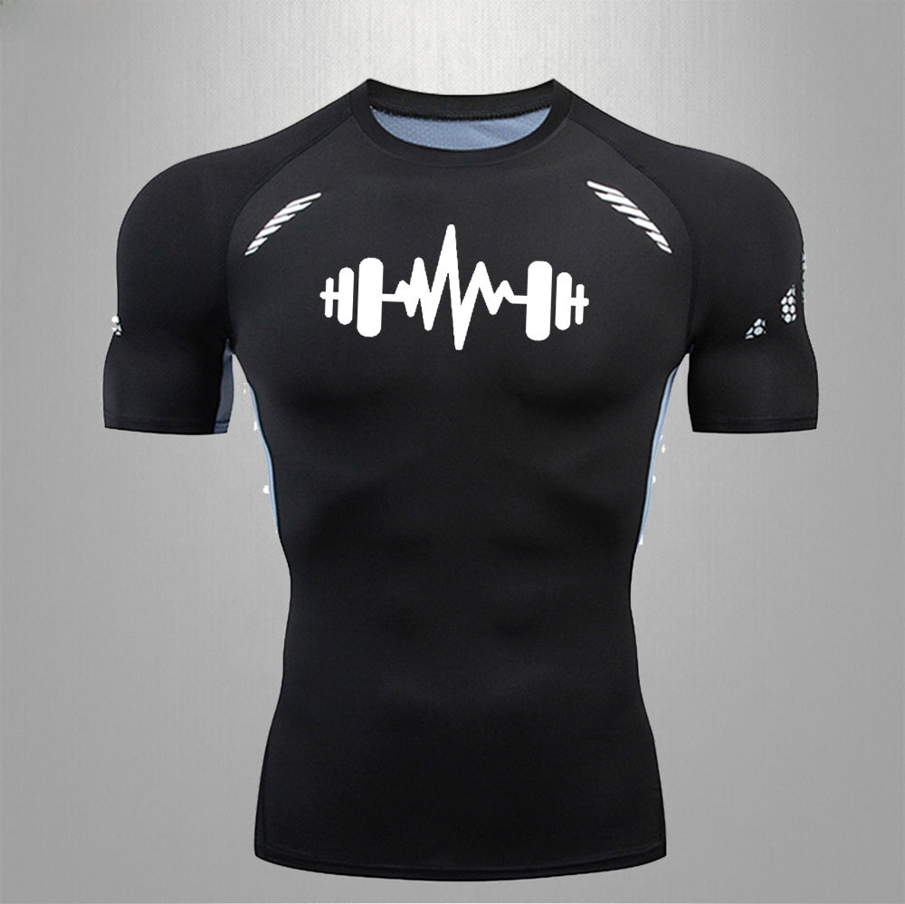 Men's Fitness Quick-Dry Elastic Sports T-Shirt