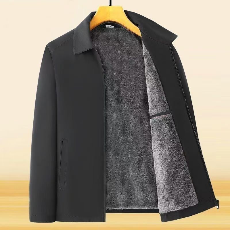Men's Fleece Jacket Loose Casual Winter Coat