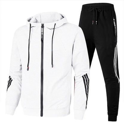 Men's Fleece-Lined Hooded Sweatshirt and Pants Set