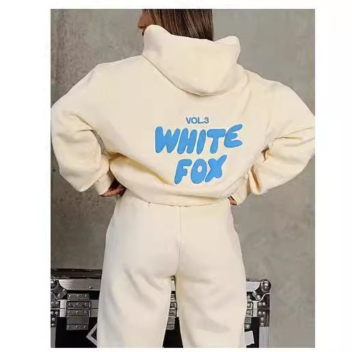 Men's Fleece-Lined Hoodie Set with Bubble Logo