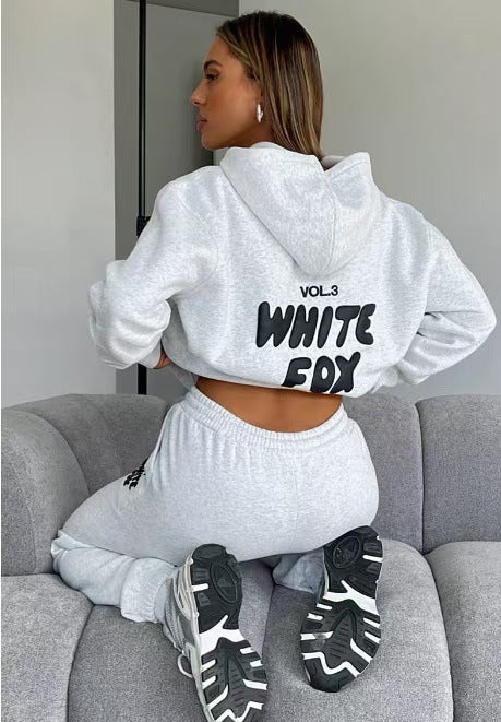 Men's Fleece-Lined Hoodie Set with Bubble Logo