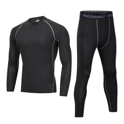 Men's Fleece-Lined Sportswear Suit for Winter Fitness and Running