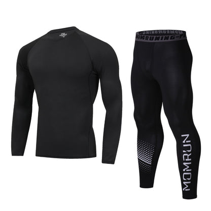 Men's Fleece-Lined Sportswear Suit for Winter Fitness and Running