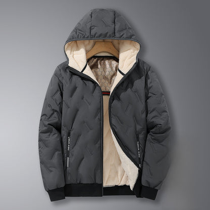 Men's Fleece-Lined Thick Cotton Jacket