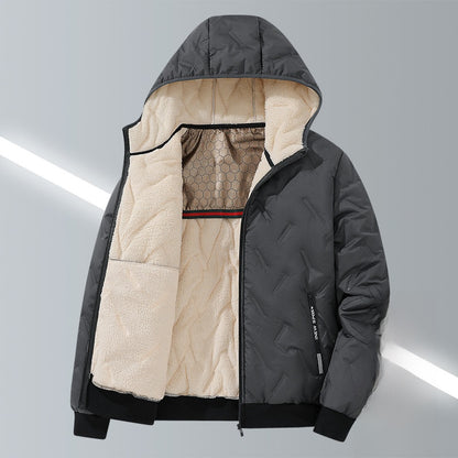 Men's Fleece-Lined Thick Cotton Jacket