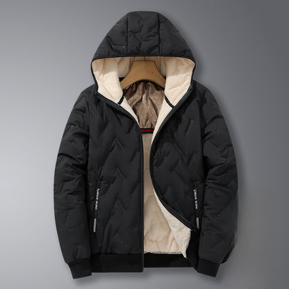 Men's Fleece-Lined Thick Cotton Jacket