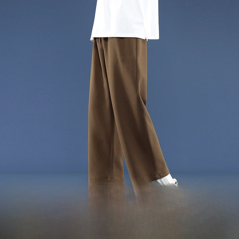 Men's Fleece-Lined Wide-Leg Sweatpants