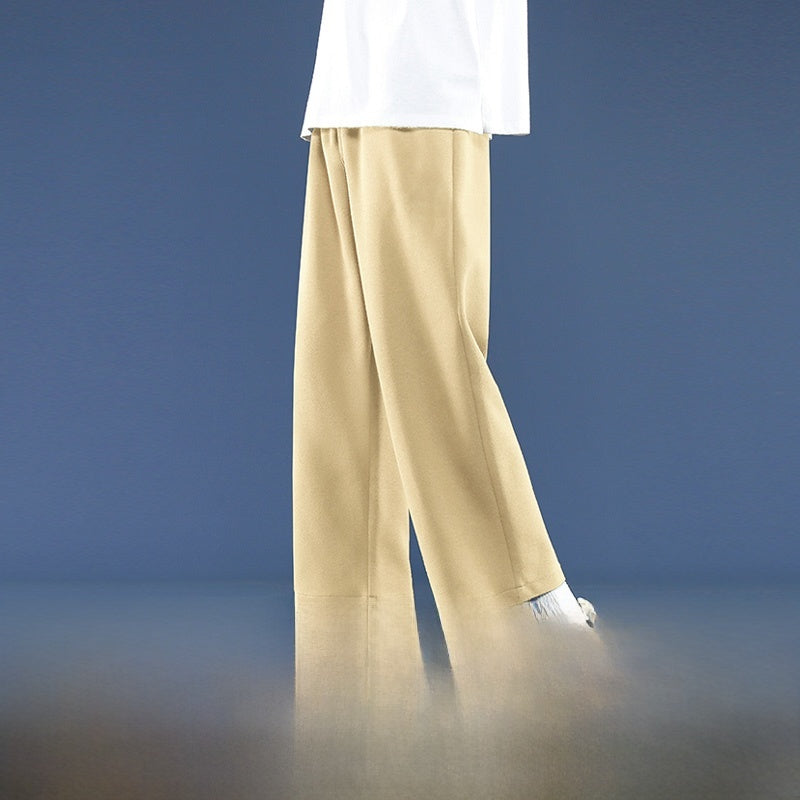 Men's Fleece-Lined Wide-Leg Sweatpants