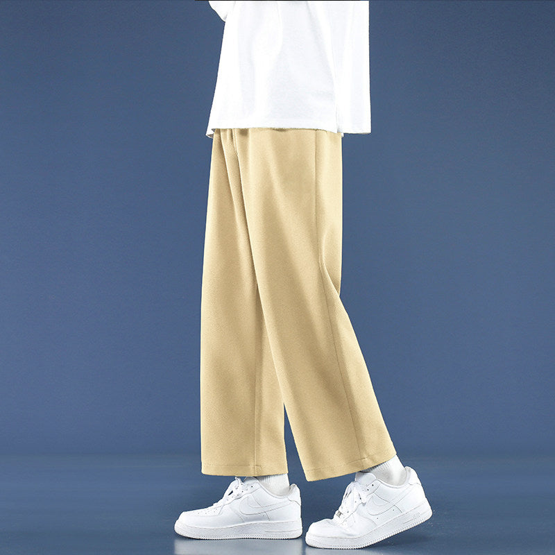 Men's Fleece-Lined Wide-Leg Sweatpants