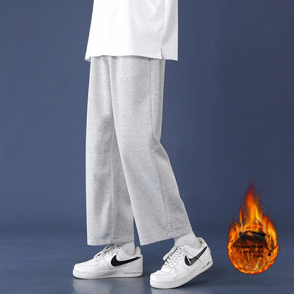 Men's Fleece-Lined Wide-Leg Sweatpants
