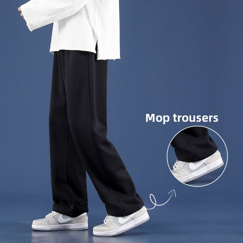 Men's Fleece-Lined Wide-Leg Sweatpants