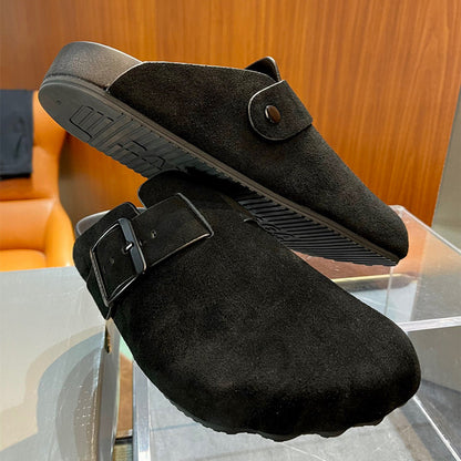 Men's flip-flops are worn outside