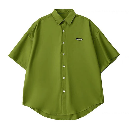 Men's floral short-sleeved shirt