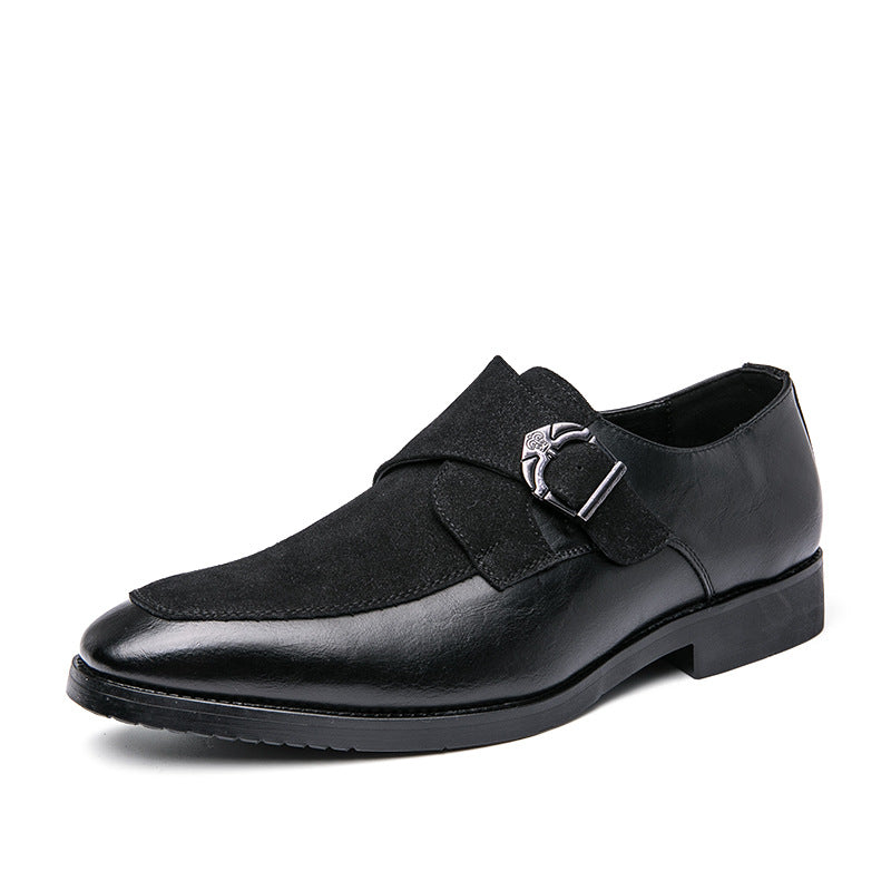 Men's Formal Slip-On Leather Monk Shoes