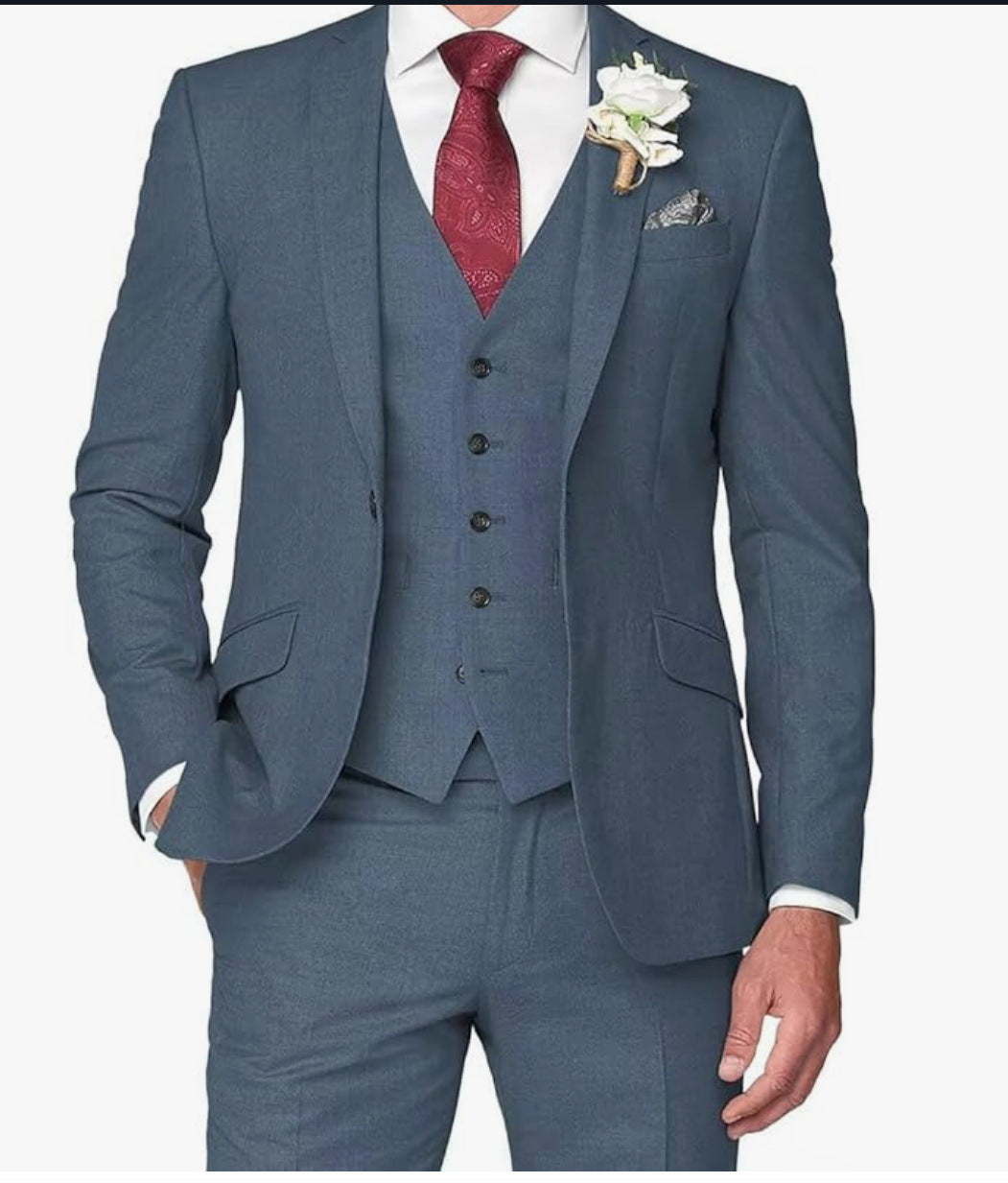 Men's Formal Three-Piece Slim Fit Suit