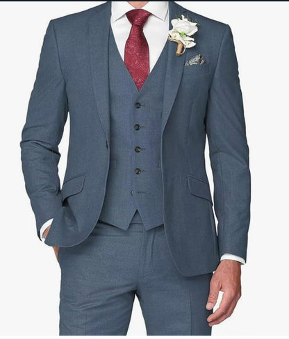 Men's Formal Three-Piece Slim Fit Suit