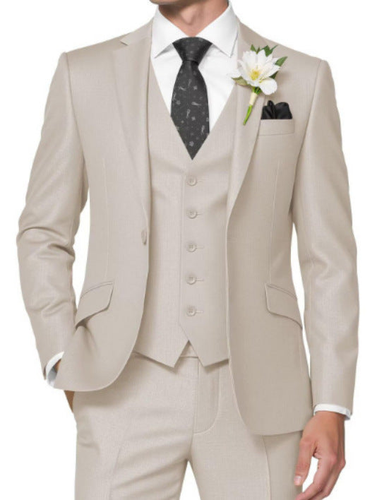 Men's Formal Three-Piece Slim Fit Suit