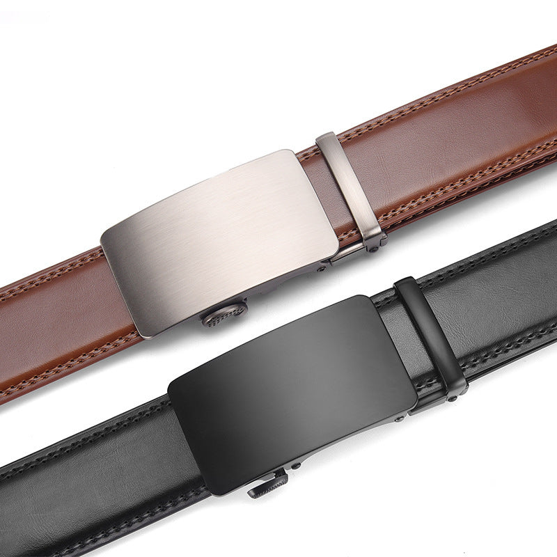 Men's Genuine Leather Automatic Buckle Belt