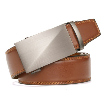 Men's Genuine Leather Automatic Buckle Belt