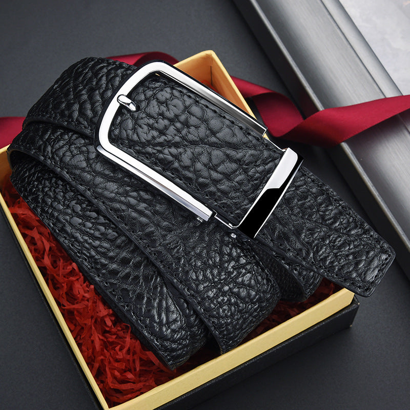 Men's Genuine Leather Automatic Buckle Belt