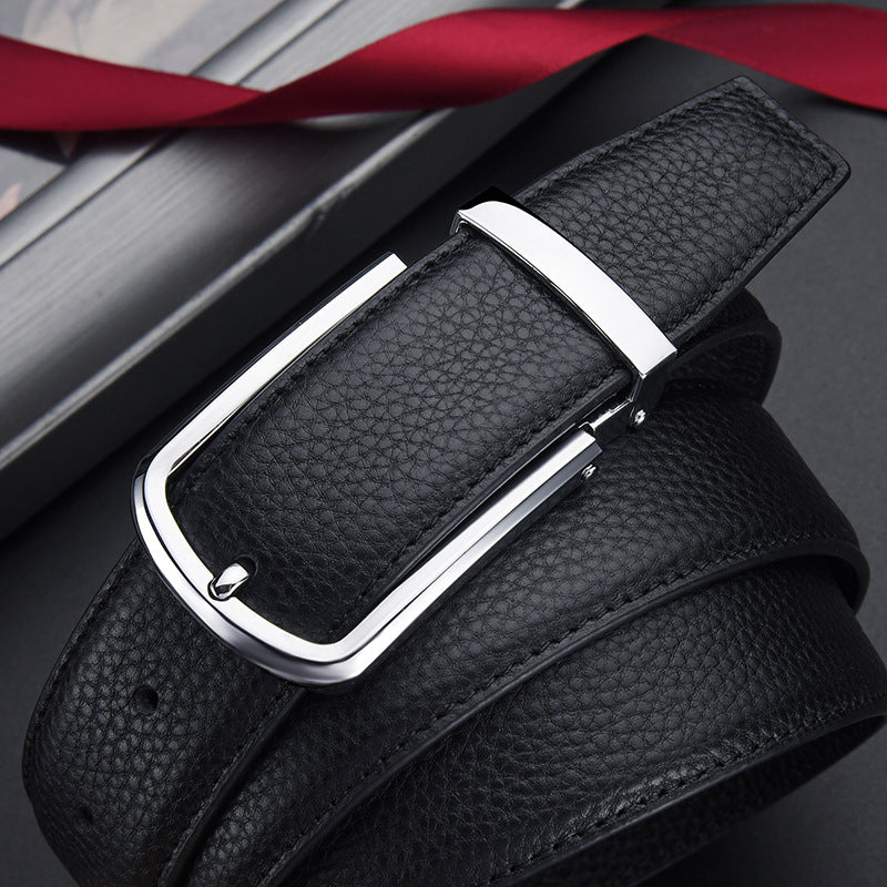 Men's Genuine Leather Automatic Buckle Belt