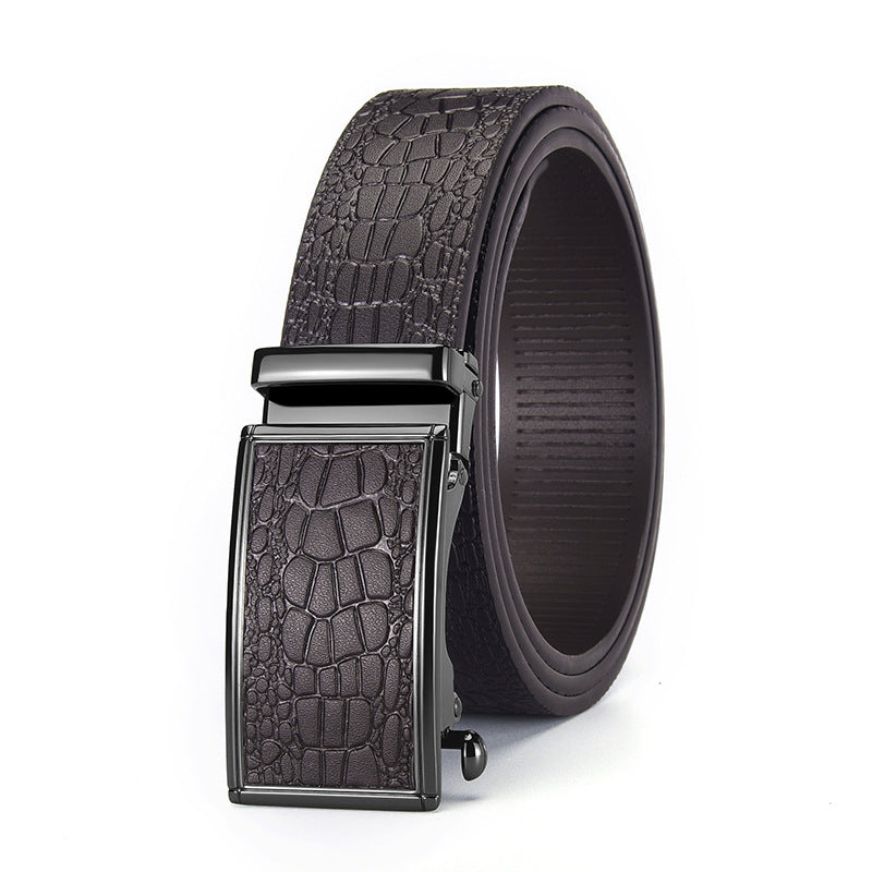 Men's Genuine Leather Crocodile Pattern Belt