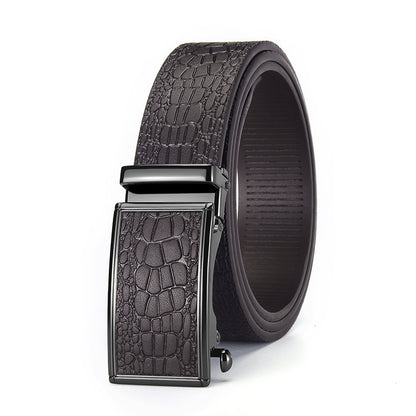Men's Genuine Leather Crocodile Pattern Belt