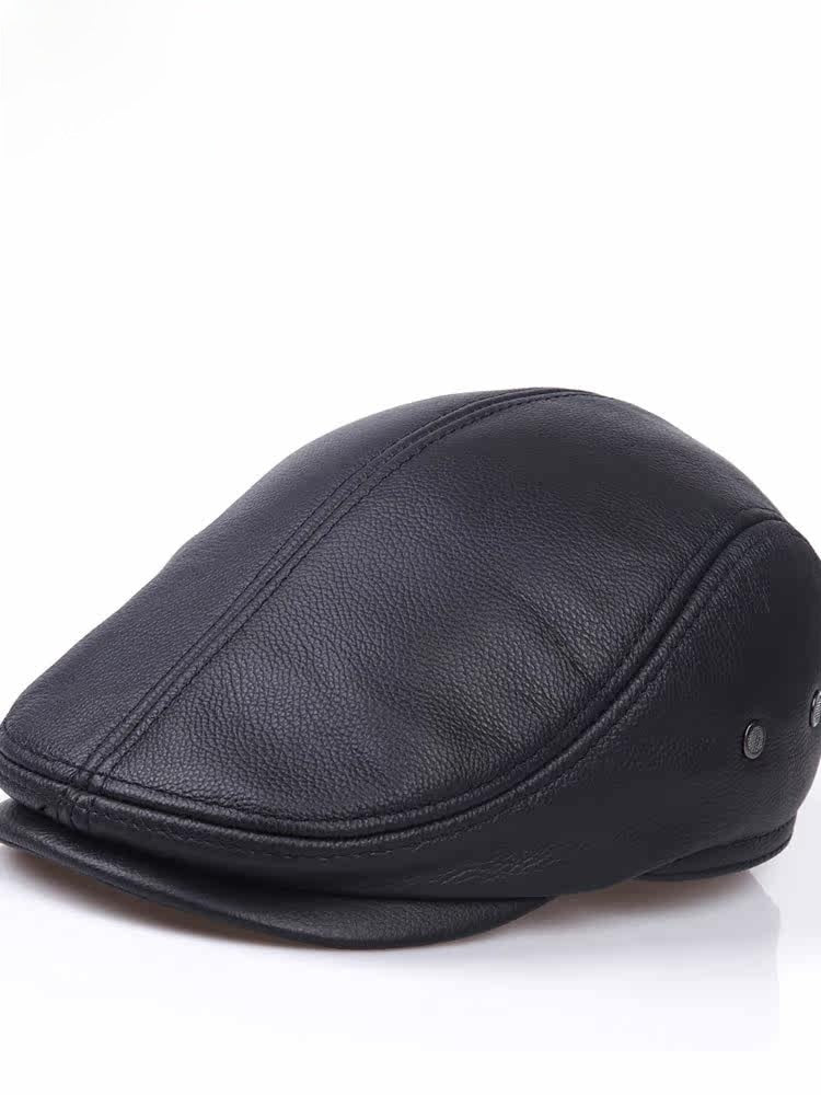 Men's genuine leather hat