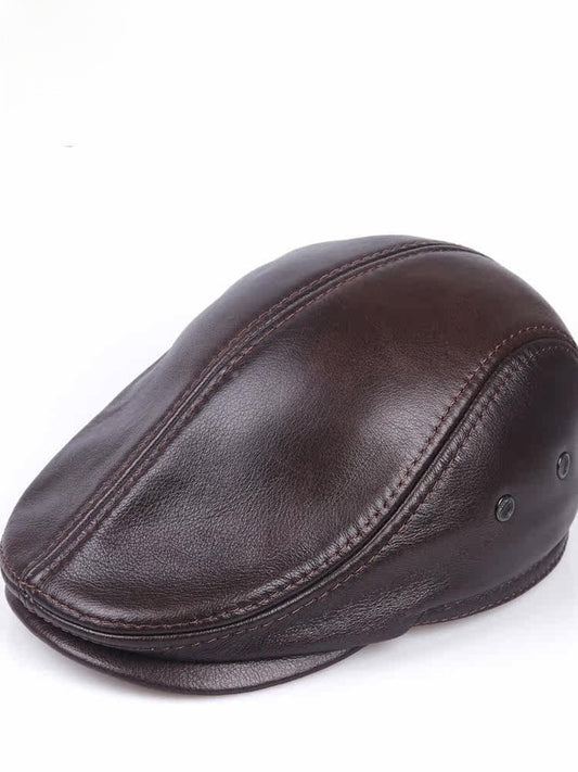 Men's genuine leather hat