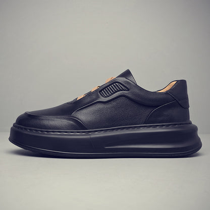 Men's Genuine Leather Low-Top Breathable Sneakers