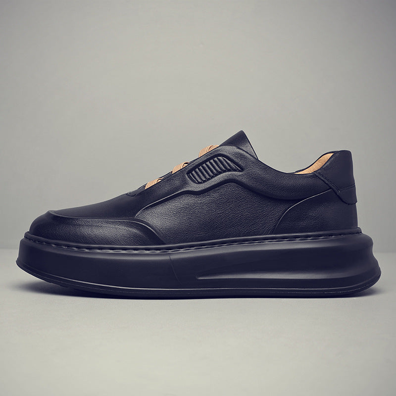 Men's Genuine Leather Low-Top Breathable Sneakers